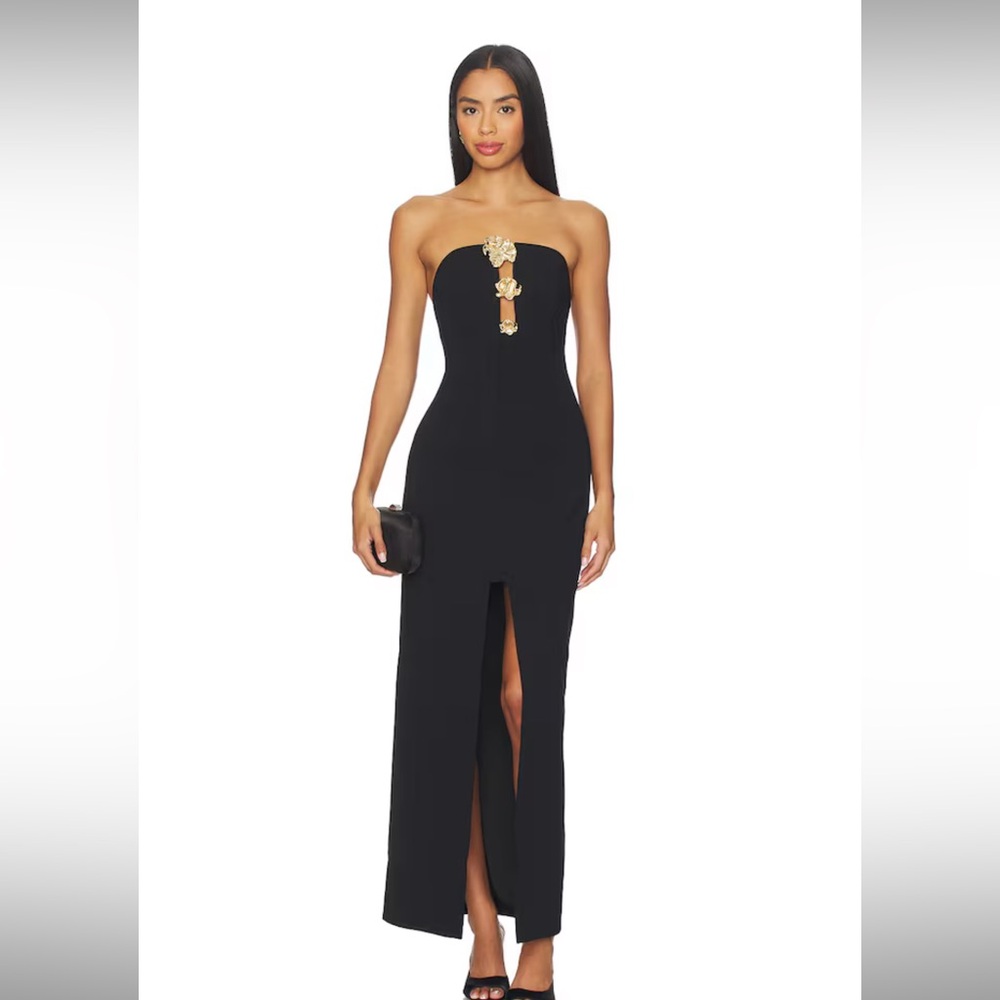 Acler hawi maxi dress in black